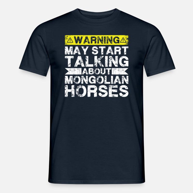 Über Mongolisches Pferd Sprechen - Männer T-Shirt - Navy