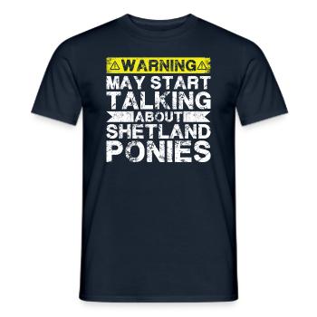 Parlez des poneys Shetland - T-shirt homme - marine - Devant - AI Model Male 178 light (178cm)