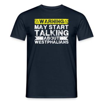 En parlant de Westphalien - T-shirt homme - marine - Devant - AI Model Male 178 light (178cm)