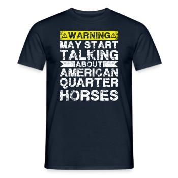 Speaking of American Quarter Horse - Men's T-Shirt - navy - Front - AI Model Male 178 light (178cm)