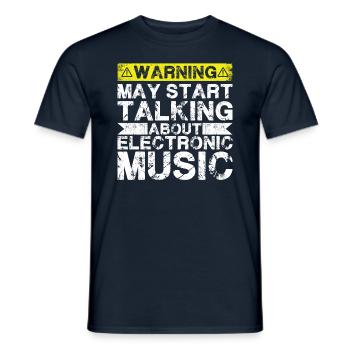 Talking about electronic music - Men's T-Shirt - navy - Front - AI Model Male 178 light (178cm)