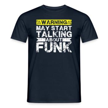 Talking about funk music - Men's T-Shirt - navy - Front - AI Model Male 178 light (178cm)