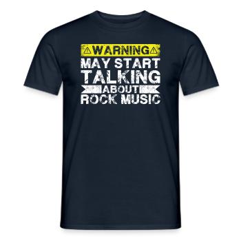 Talking about rock music - Men's T-Shirt - navy - Front - AI Model Male 178 light (178cm)