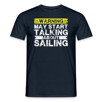 Start Talking About Sailing - Men's T-Shirt - navy - Front - AI Model Male 178 light (178cm)