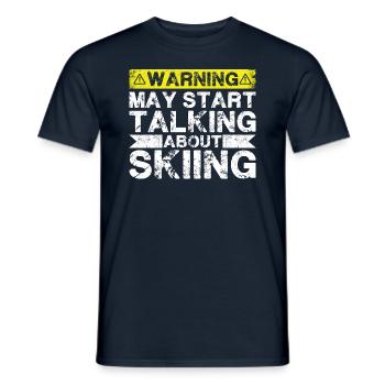 Sprechen Sie Über Ski Skifahren - Männer T-Shirt - Navy - Vorne - AI Model Male 178 light (178cm)