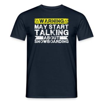 Sprechen Sie Über Ski Skifahren - Männer T-Shirt - Navy - Vorne - AI Model Male 178 light (178cm)
