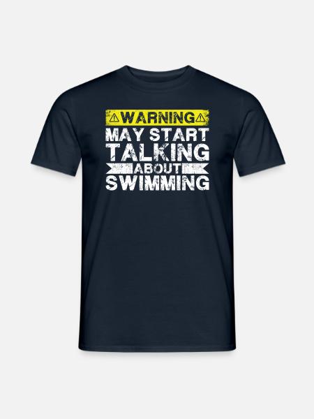 Start talking about swimming - Men's T-Shirt - navy