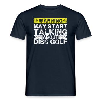 Parlez de Disc Golf - T-shirt homme - marine - Devant - AI Model Male 178 light (178cm)