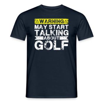 Über Golf Sprechen - Männer T-Shirt - Navy - Vorne - AI Model Male 178 light (178cm)