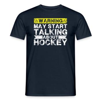 Apropos Eishockey - Männer T-Shirt - Navy - Vorne - AI Model Male 178 light (178cm)