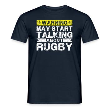 Parlez de rugby - T-shirt homme - marine - Devant - AI Model Male 178 light (178cm)