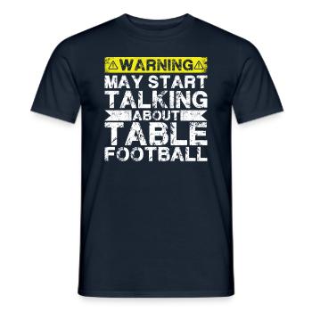Talk about table football - Men's T-Shirt - navy - Front - AI Model Male 178 light (178cm)