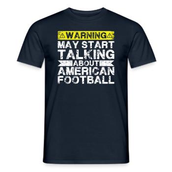 Speaking of American Football - Men's T-Shirt - navy - Front - AI Model Male 178 light (178cm)