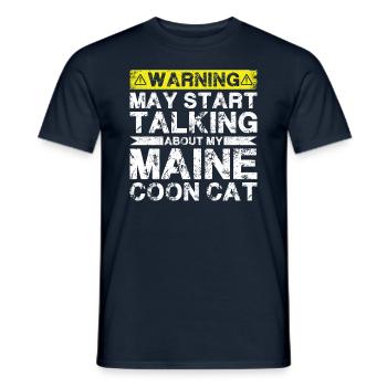 En parlant de chat abyssin - T-shirt homme - marine - Devant - AI Model Male 178 light (178cm)