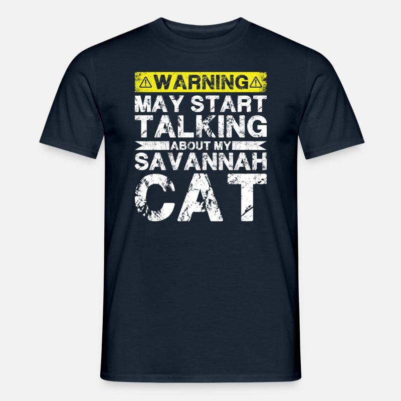 Über Savannah Cat Sprechen - Männer T-Shirt - Navy