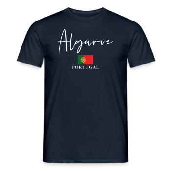 Greece Flag Holidays - Algarve Island - Men's T-Shirt - navy - Front - AI Model Male 178 light (178cm)
