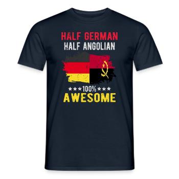 Half German Half Angolier - Men's T-Shirt - navy - Front - AI Model Male 178 light (178cm)