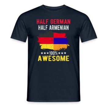 Moitié allemand moitié arménien - T-shirt homme - marine - Devant - AI Model Male 178 light (178cm)