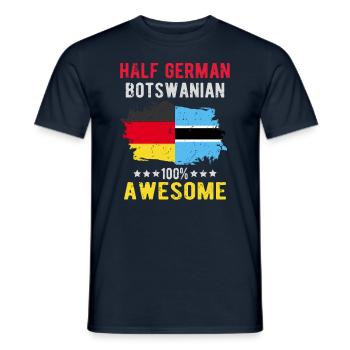 Moitié allemand moitié Batswana - T-shirt homme - marine - Devant - AI Model Male 178 light (178cm)