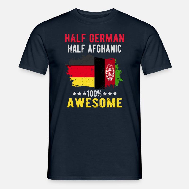 Half German Half Afghans - Men's T-shirt - navy