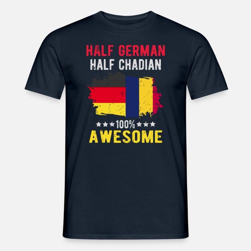 Half German Half Chader - Men’s T-shirt - navy