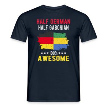 Halb Deutsch Halb Gabuner - Männer T-Shirt - Navy - Vorne - AI Model Male 178 light (178cm)