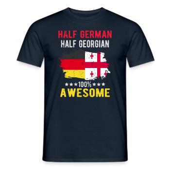 Half German Half Georgian - Men's T-Shirt - navy - Front - AI Model Male 178 light (178cm)