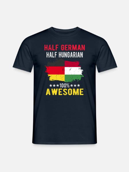 Half German Half Hungarian - Men's T-Shirt - navy