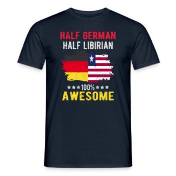 Half German Half Libyan - Men's T-Shirt - navy - Front - AI Model Male 178 light (178cm)