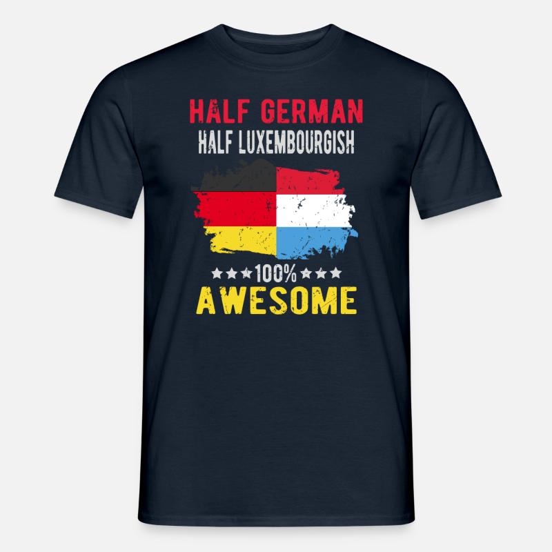 Half German Half Luxembourger - Men’s T-shirt - navy