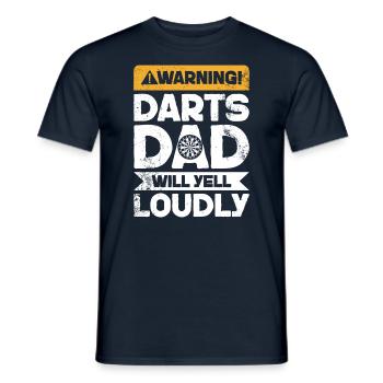 Warnschrei - Darts Dad - Männer T-Shirt - Navy - Vorne - AI Model Male 178 light (178cm)