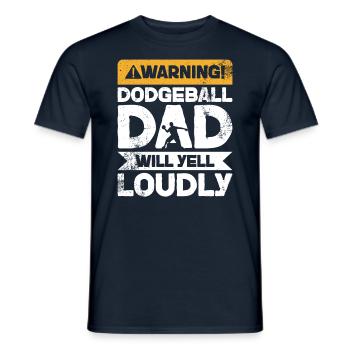 WARNUNG YELL - VADBALLBADE - Männer T-Shirt - Navy - Vorne - AI Model Male 178 light (178cm)