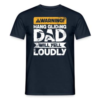 Avertissement Cris - Hanggleitvater - T-shirt homme - marine - Devant - AI Model Male 178 light (178cm)
