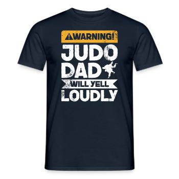 Warnschrei - Judo Papa - Männer T-Shirt - Navy - Vorne - AI Model Male 178 light (178cm)