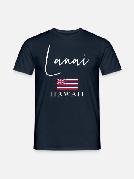 Vacances du drapeau de la Grèce - Île de Lanai - T-shirt homme - marine