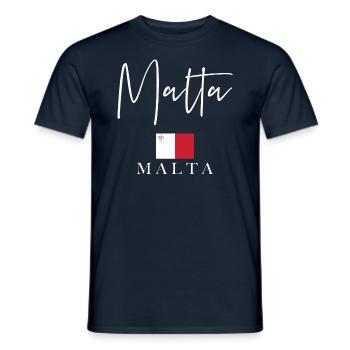 Greece Flag Holidays - Island Malta - Men's T-Shirt - navy - Front - AI Model Male 178 light (178cm)