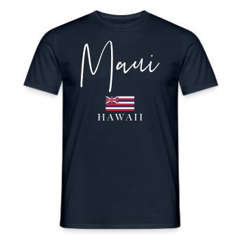 Urlaub Mit Griechenland-Flagge - Insel Maui - Männer T-Shirt - Navy - Vorne - AI Model Male 178 light (178cm)