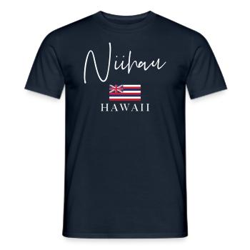 Griechenland Fahnenurlaub - Insel Niihau - Männer T-Shirt - Navy - Vorne - AI Model Male 178 light (178cm)