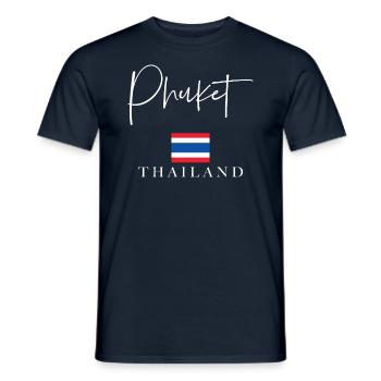 Greece Flag Holidays - Phuket Island - Men's T-Shirt - navy - Front - AI Model Male 178 light (178cm)