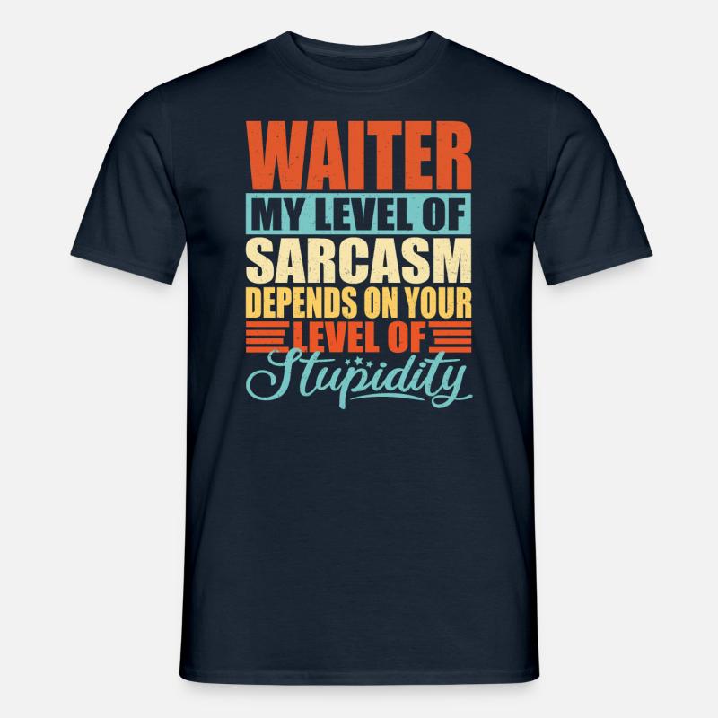 Kellner Spruch Kellner Geschenk - Männer T-Shirt - Navy