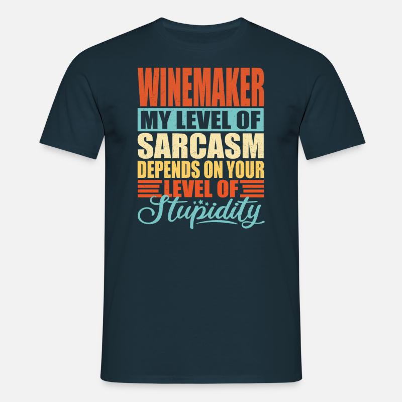 Winemaker sarcasm Funny winemaker - Men's T-Shirt - navy
