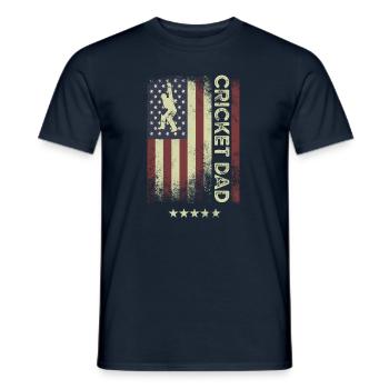 USA-amerikanische Flagge - Kricket-Vati - Männer T-Shirt - Navy - Vorne - AI Model Male 178 light (178cm)