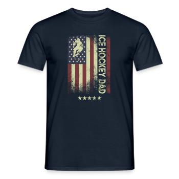 Drapeau américain - Hockey Dad - T-shirt homme - marine - Devant - AI Model Male 178 light (178cm)