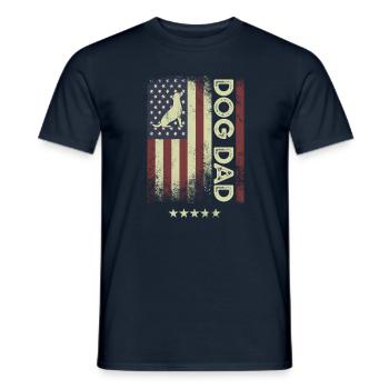 USA American Flag - Hund Dad - Männer T-Shirt - Navy - Vorne - AI Model Male 178 light (178cm)