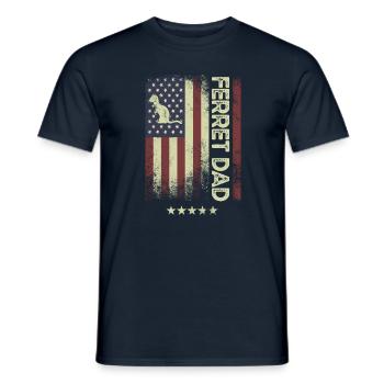 USA-amerikanische Flagge - Frettchen-Vati - Männer T-Shirt - Navy - Vorne - AI Model Male 178 light (178cm)