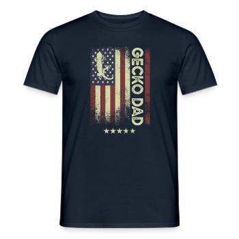 USA-amerikanische Flagge - Gecko-Vati - Männer T-Shirt - Navy - Vorne - AI Model Male 178 light (178cm)