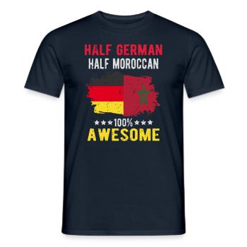 Halb Deutsch Halb Marokkaner - Männer T-Shirt - Navy - Vorne - AI Model Male 178 light (178cm)