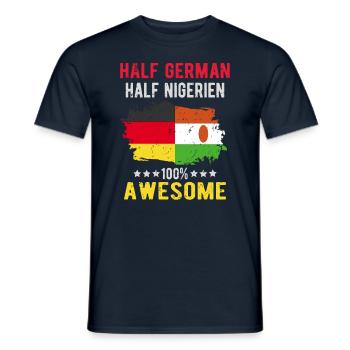 Half German Half Nigerien - Men's T-Shirt - navy - Front - AI Model Male 178 light (178cm)