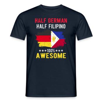 Half German half Filipino - Men's T-Shirt - navy - Front - AI Model Male 178 light (178cm)