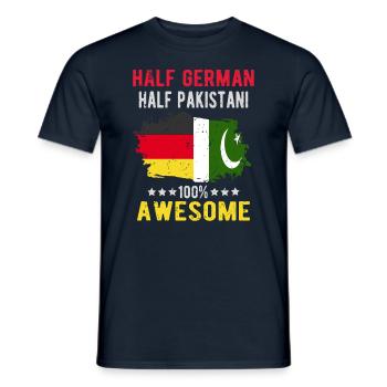 Half German half Pakistanis - Men's T-Shirt - navy - Front - AI Model Male 178 light (178cm)